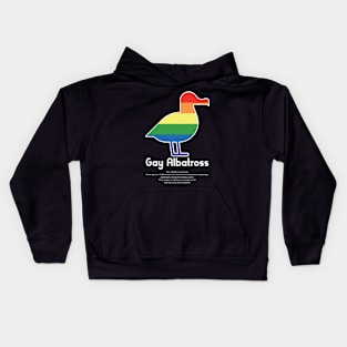 Gay Albatross G1w - Can animals be gay series - meme gift Kids Hoodie